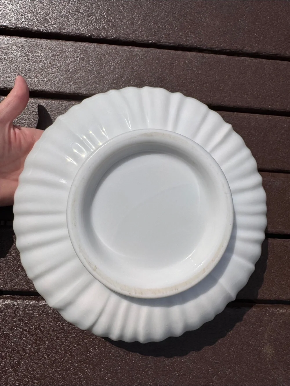 Westmoreland Milk Glass Lotus Bowl